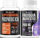 Phosphatidic Acid 2000mg con Fadogia Agrestis 1400mg y Tongkat Ali 1000mg para Maximum Strength, Energy &amp; Muscle Building Bundle
