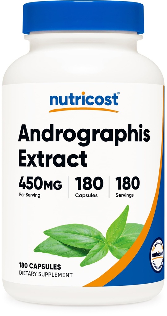 Nutricost Andrographis Extract 450mg, 180 Vegetarian Capsules - Non-GMO &amp; Gluten Free