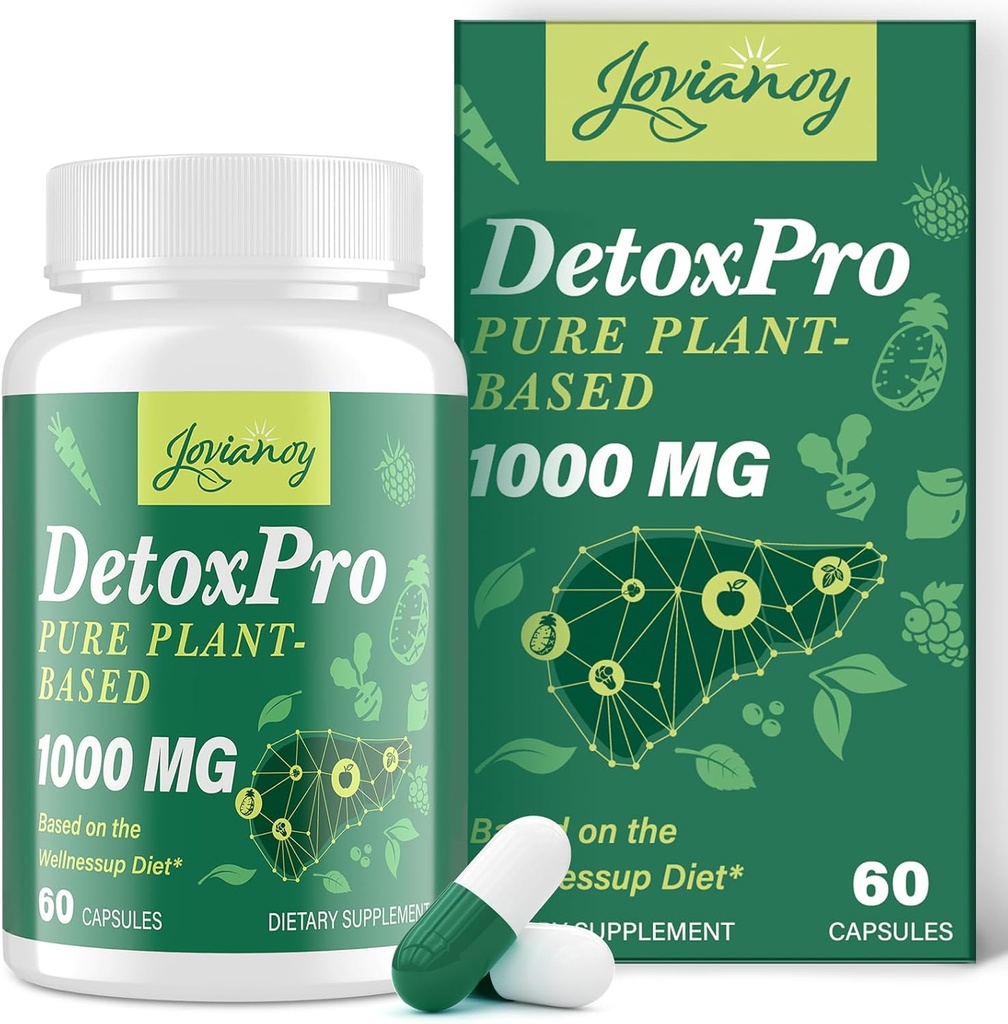 2000 MG Detox de base vegetal Cleanse – Natural Toxin Flush for Liver, Gut & Colon – Antioxidant &amp; Digestive Support – Zeolite Detox – Fast-Acting Detox Complex for Women &amp; Hombre – 60 cápsulas