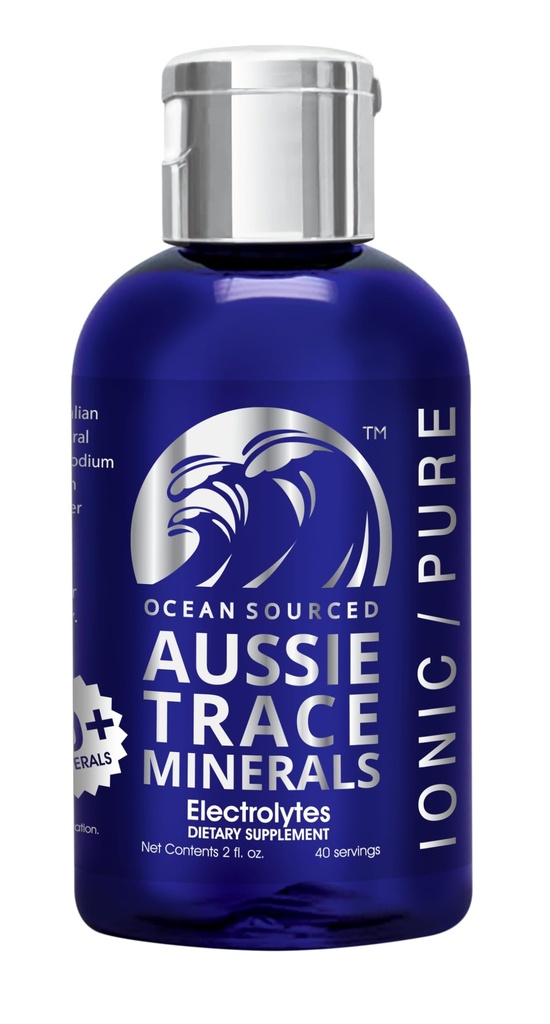 Aussie Trace Minerals - Magnesium Rich, Low Sodium, Full Electrolyte Drops for Hydration, Energy & Recovery - 2oz / 60ml Liquid Supplement - Vegan, Keto Friendly