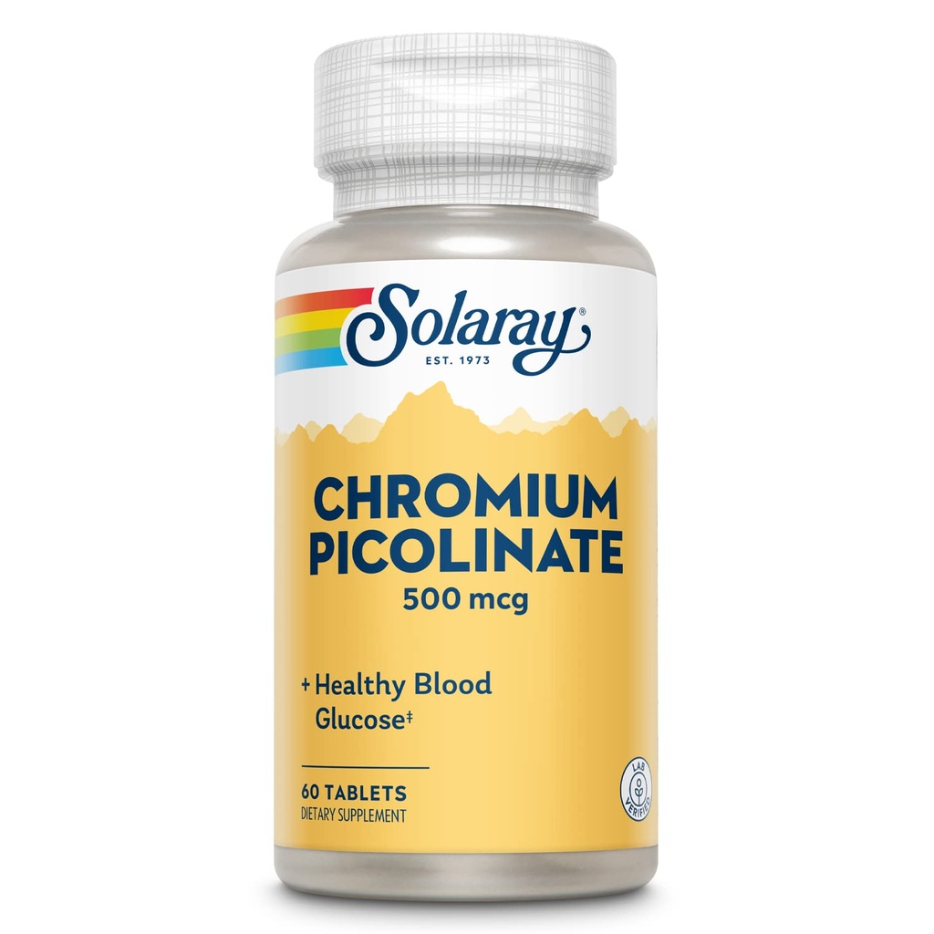 Solaray Chromium Picolinate Tablets, 500 mcg
