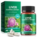 Liver Cleanse Detox " Repair - Health Liver Support Herbal Supplement with Milk Thistle, Burdock, Turmeric Curcumin, Dandelion, and More - 60 Vegan Liquid Phyto-Caps