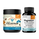 Sandhu's Bovine Colostrum Powder &amp; Magnesium Glycinate Lysinate Capsules  Ayuda Gut, Immune Heath &amp; Sleep Support