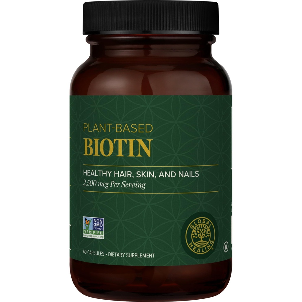 Centro Mundial de Sanación - Biotina (Vitamin B7) Biotina para el crecimiento del cabello Suplemento Vitaminas, soporta la piel radiante y las uñas más fuertes, la pérdida del cabello vitaminas para mujeres y hombres, más que los 1000mcg