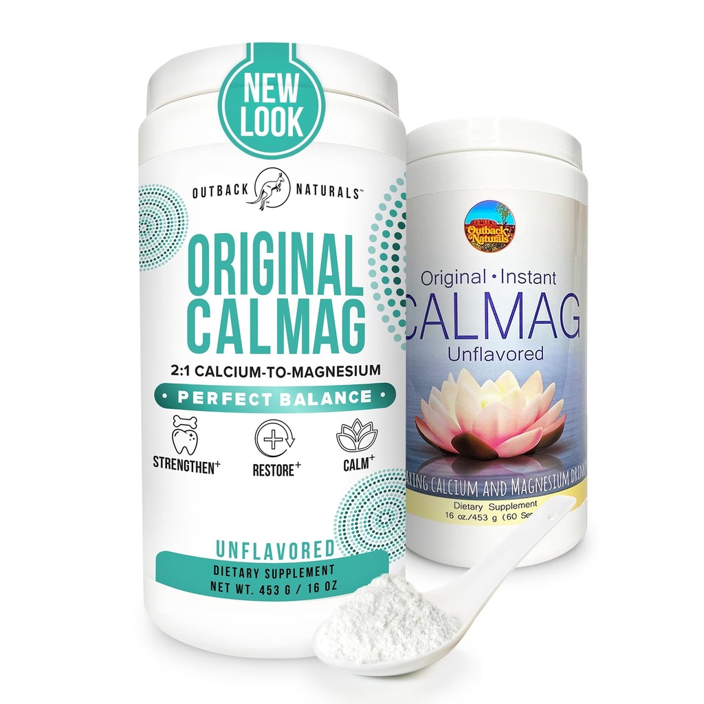 Alta Absorción 2:1 CalMag Calcium Magnesium Citrate Suplemento, Calcium Gluconate Powder, Supports Stress Relief, Sleep & Bone Strength Mineral Drink, Unflavored 16.5 oz (Pack of 1)
