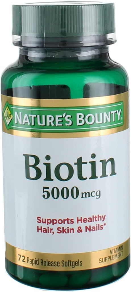 Bounty Biotin 5000 mcg Liquid Softgels 72 ea (Pack of 3)