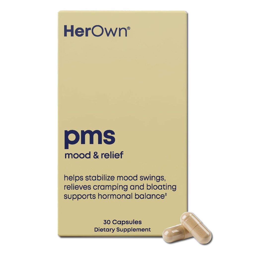 su propio PMS, apoya los síntomas del PMS, promueve el equilibrio positivo de humedad, hormona natural, ayuda a aliviar el calambre, los flashes calientes alivio de la menopausia, el gluten y la soy libre, Vegan, 30 cápsulas, 30 servicios