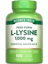 La verdad de la naturaleza L Lysine 1000mg ← 100 Coated Caplets  durable Amino Acid esencial Silencio Vegan, No GMO, &amp; Gluten Suplemento gratuito