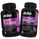 Hígador de limpieza " Cápsulas de carbón activados - Láminas de salud con Artichoke, Berberine, Héroes Turméricos - 1200mg Cápsulas orgánicas de coco para gas estomacal y apoyo a la limpieza
