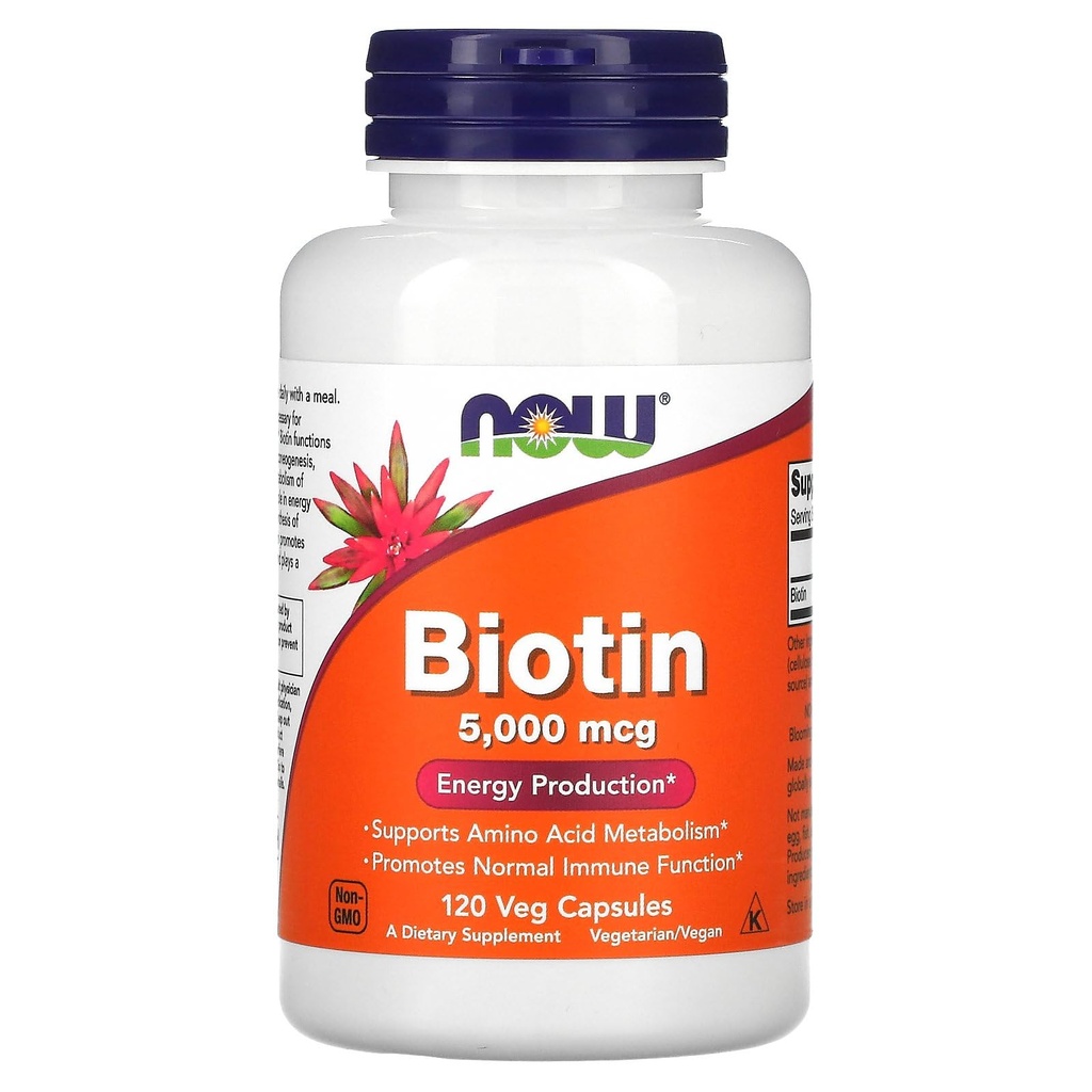 Ahora Foods Biotin 5 MG Vegetarian Capsules, 120 Conde