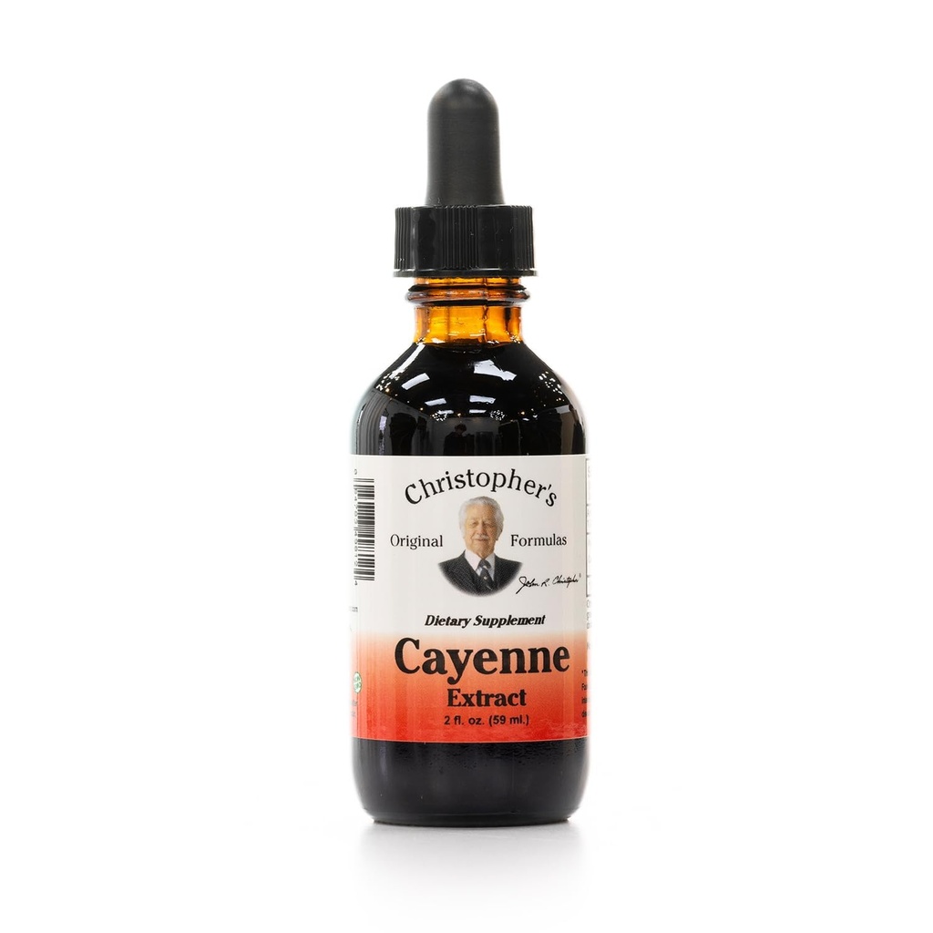 Christopher's Original Fórmulas Cayenne Extracto - 2 fl oz Líquido ← Suplemento Herbal Premium para Wellness
