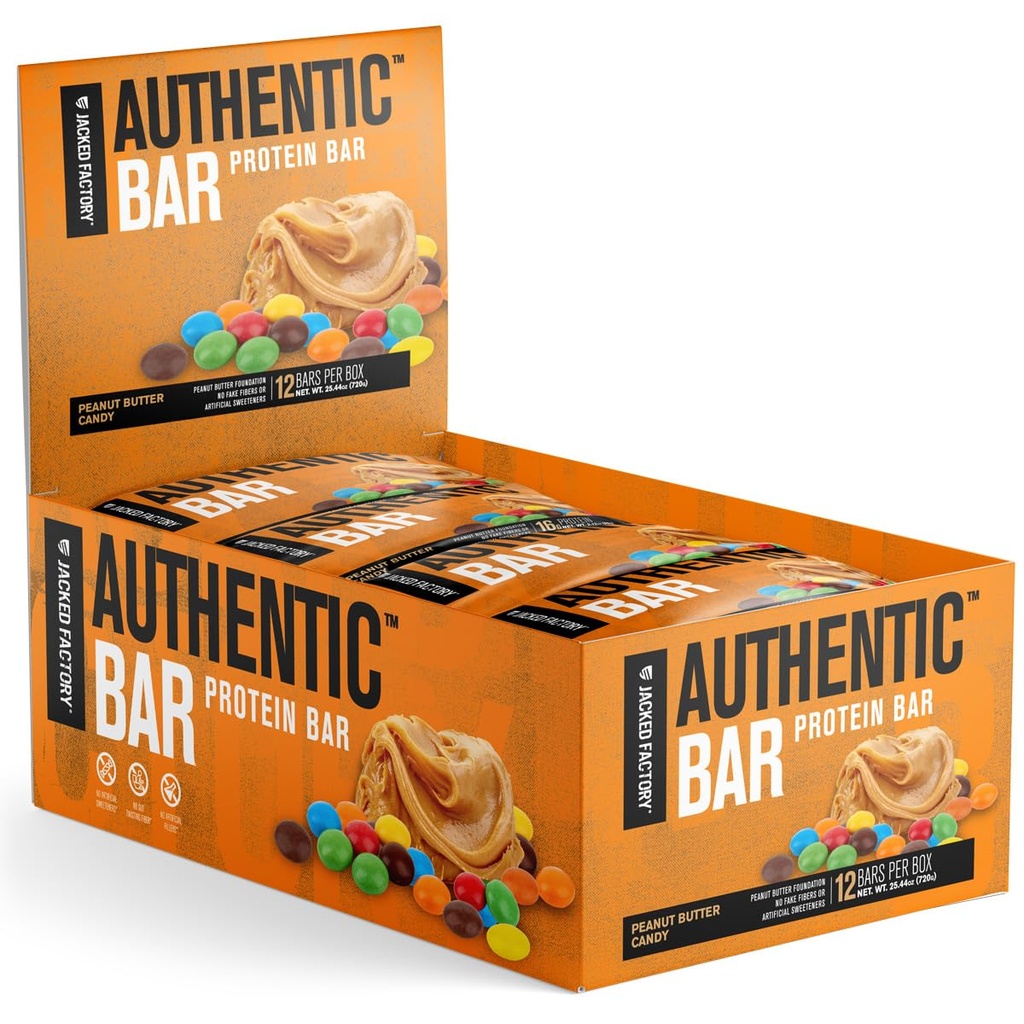 Tasty Meal Replacement Energy Bars w/ 16g Whey Protein Isolate, Natural Sugars from Pure Honey, Healthy Fat - 12 Pack