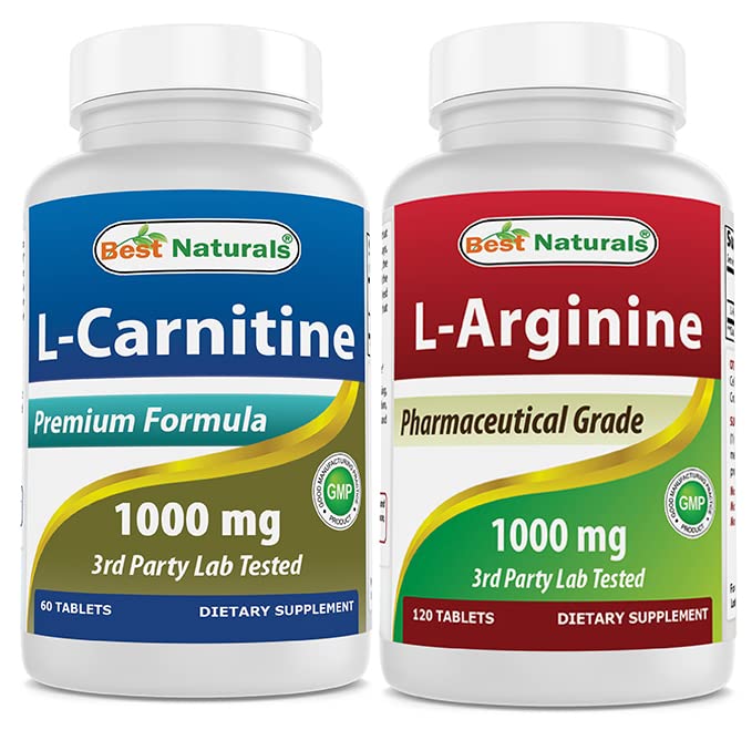 Mejores Naturales L-Carnitina 1000mg & L-Arginina 1000 mg