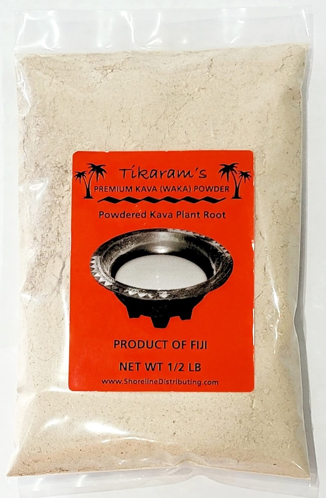 Kava Kava Kava de Tikaram - Premium Fiji Waka (Nobel Lateral Root Kava Powder) 1/2 libra (8oz) - Fiji Market Wholesale, 8oz (1/2 libras)