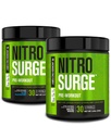 Fábrica de Jacked NITROSURGE Pre Workout Suplemento for Energy, Instant Strength Gains, Clear Focus, " Bombas intensas (Blue Raspberry, 30 Servings " Arctic White, 30 Servings)