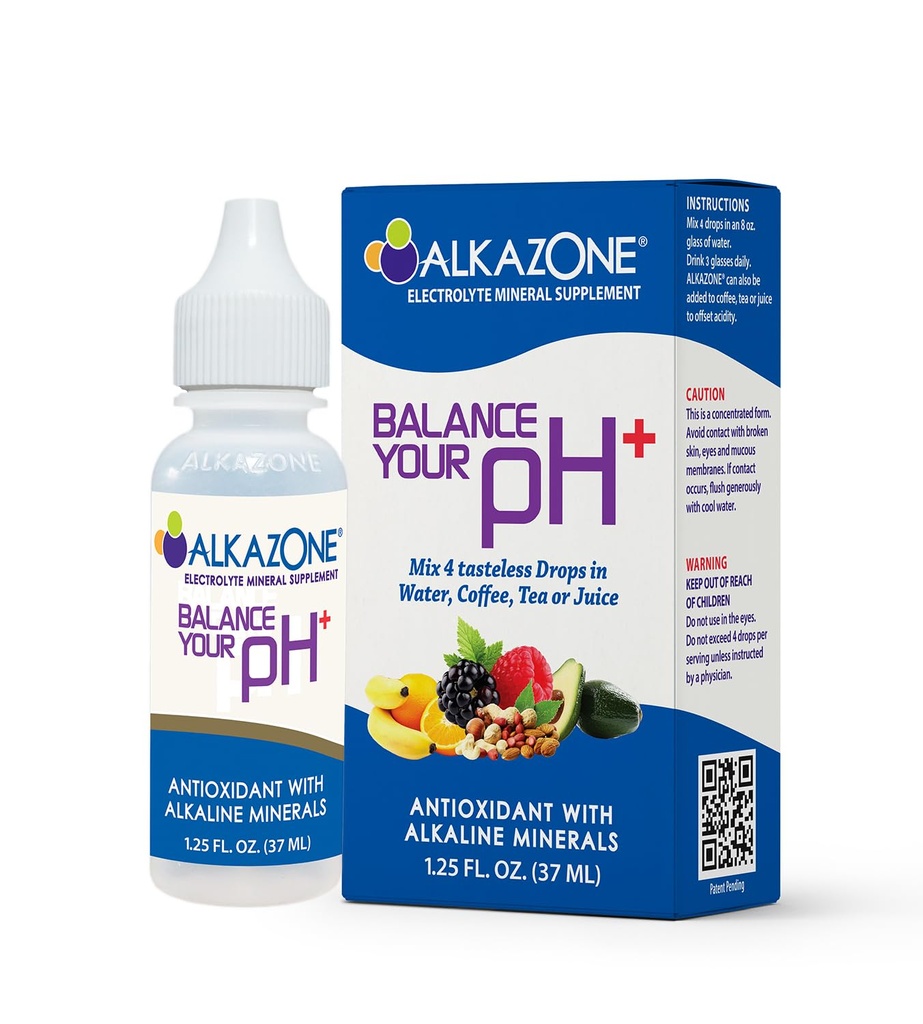 Alkazone Balance Tu pH Plus Antioxidantes Alkaline Mineral Drops Mejora tu hidratación con cada gota!