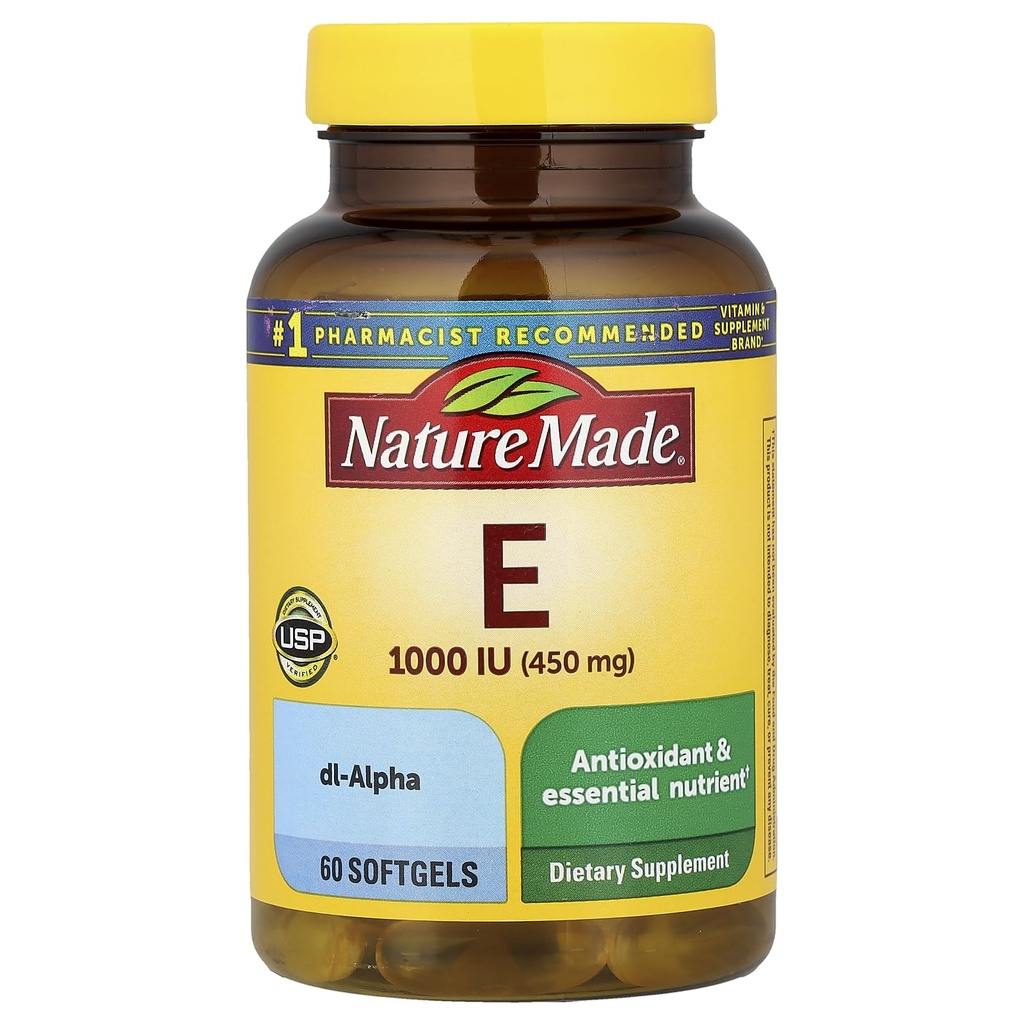 Vitamina E 1000 UI (dl-Alpha) Softgels 60 Ct