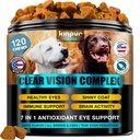 Vitaminas para Perros - Suplemento de Visión de Perros para Perros Estadios, Cuidado de Perros, Apoyo Inmunitario - Vitamina С, Carrota, Aceite de Peces, Lutein - 180 Mandíbulas suaves con sabor a pato - para todas las razas y edades