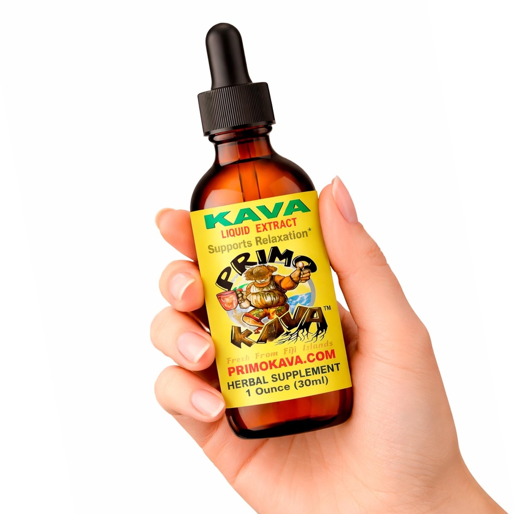 Drops ¦ Natural Kava de Fiji ← Fast Acting Kava Root Extract for Calming & Relajation TEN 50 mg Potent Kavalactones TEN 1 oz