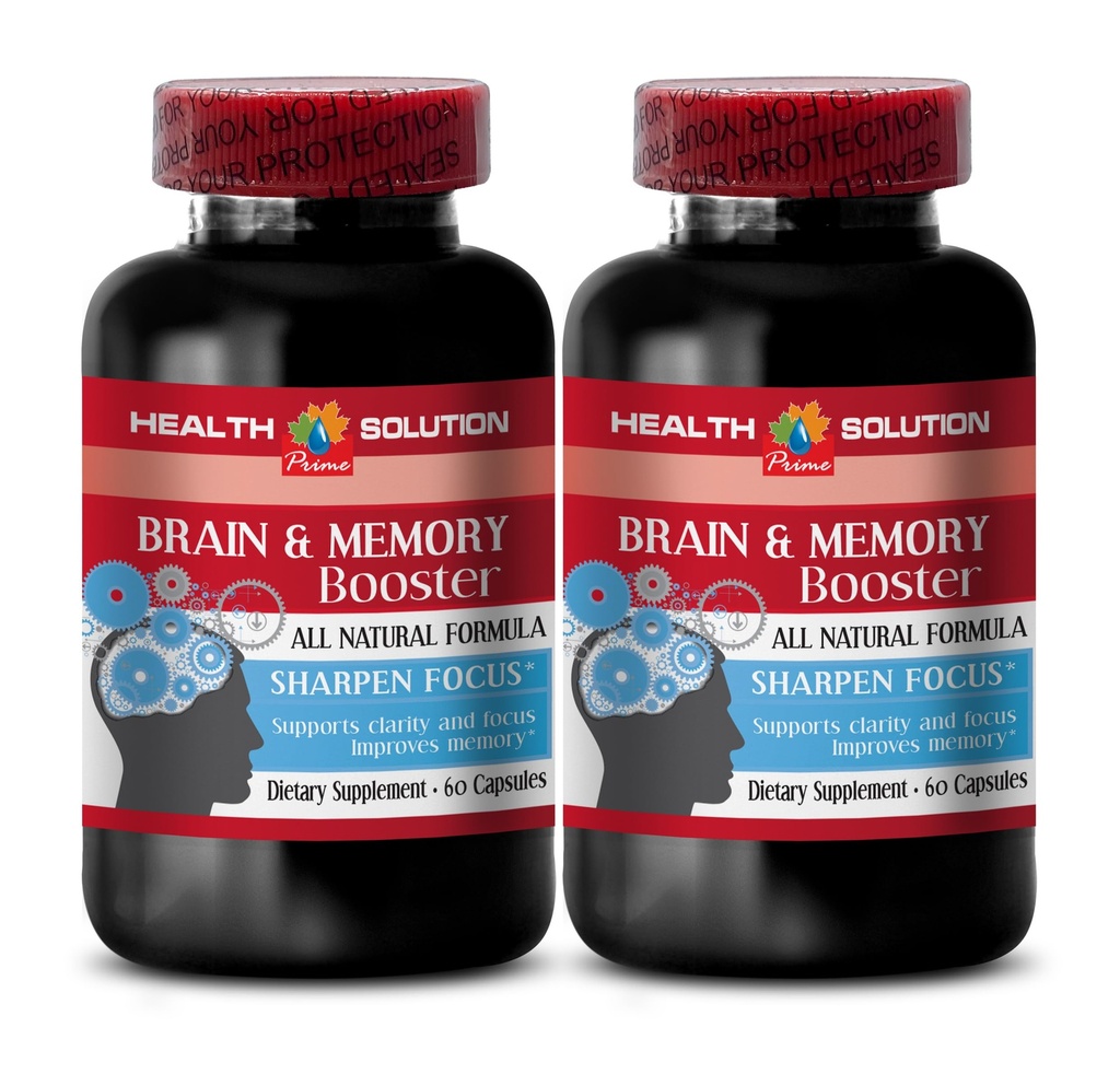 cerebro y memoria - BRAIN Y MEMORIA BOOSTER - aumentar la velocidad de procesamiento, claridad mental y suplemento de enfoque, suplemento de apoyo mental y memoria, suplemento del cerebro de memoria, cerebro juvenil - 2B 120 cápsulas
