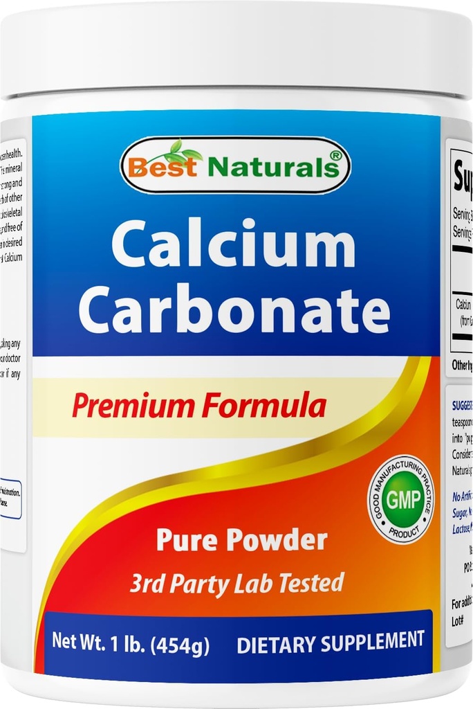 Mejores Naturales Calcio Carbonato Powder 1 Libra - Grado alimenticio (16 OZ (Pack of 1))