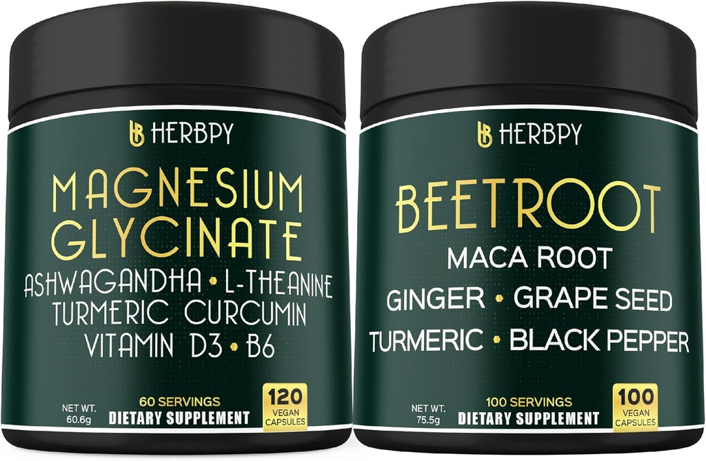 Bundle 6in1 Magnesium Glycinate Suplemento &amp; 6in1 Beet Root Capsules