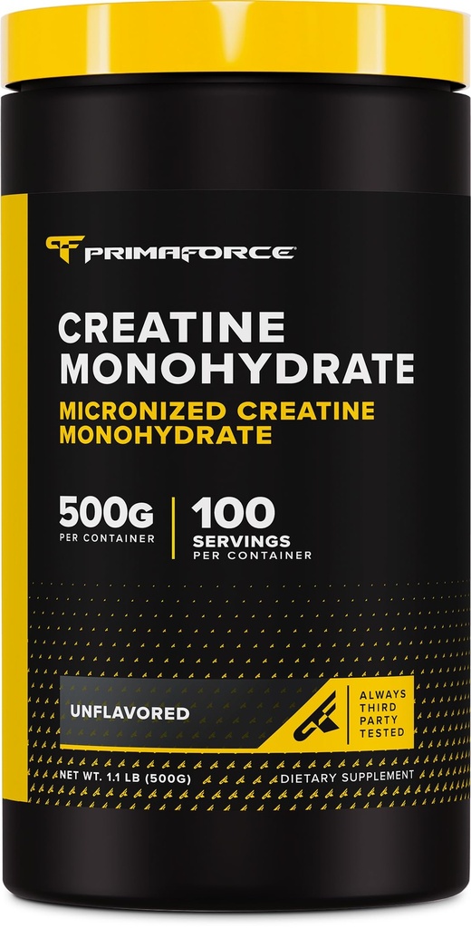 Primaforce Micronized Creatine Monohydrate Powder 500 gramos (1.1 libras)