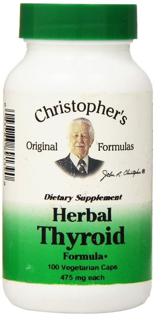 Fórmula del Dr. Christopher Fórmula Herbal Thyroid, 100 Conde