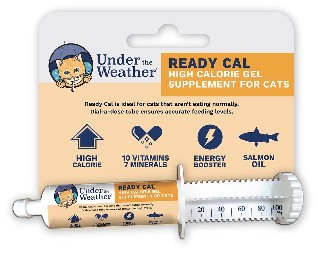 Bajo el Tiempo Pet Silencio Listo Cal para Cats 100cc Silencio High Calorie Suplemento Silencio Gainer Cat Weight y Calorie Booster Alto  10 Vitaminas, 7 Minerales &amp; Omega Fatty Acids (para Gatos 100cc)