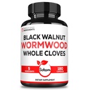 Satoomi 5 en 1 Wormwood Capsules Suplemento - Extracted from Black Walnut, Whole Cloves, Turmeric y Berberine HCl - Immune System &amp; Digestion Health - 180 Cuenta -90 Day Supply