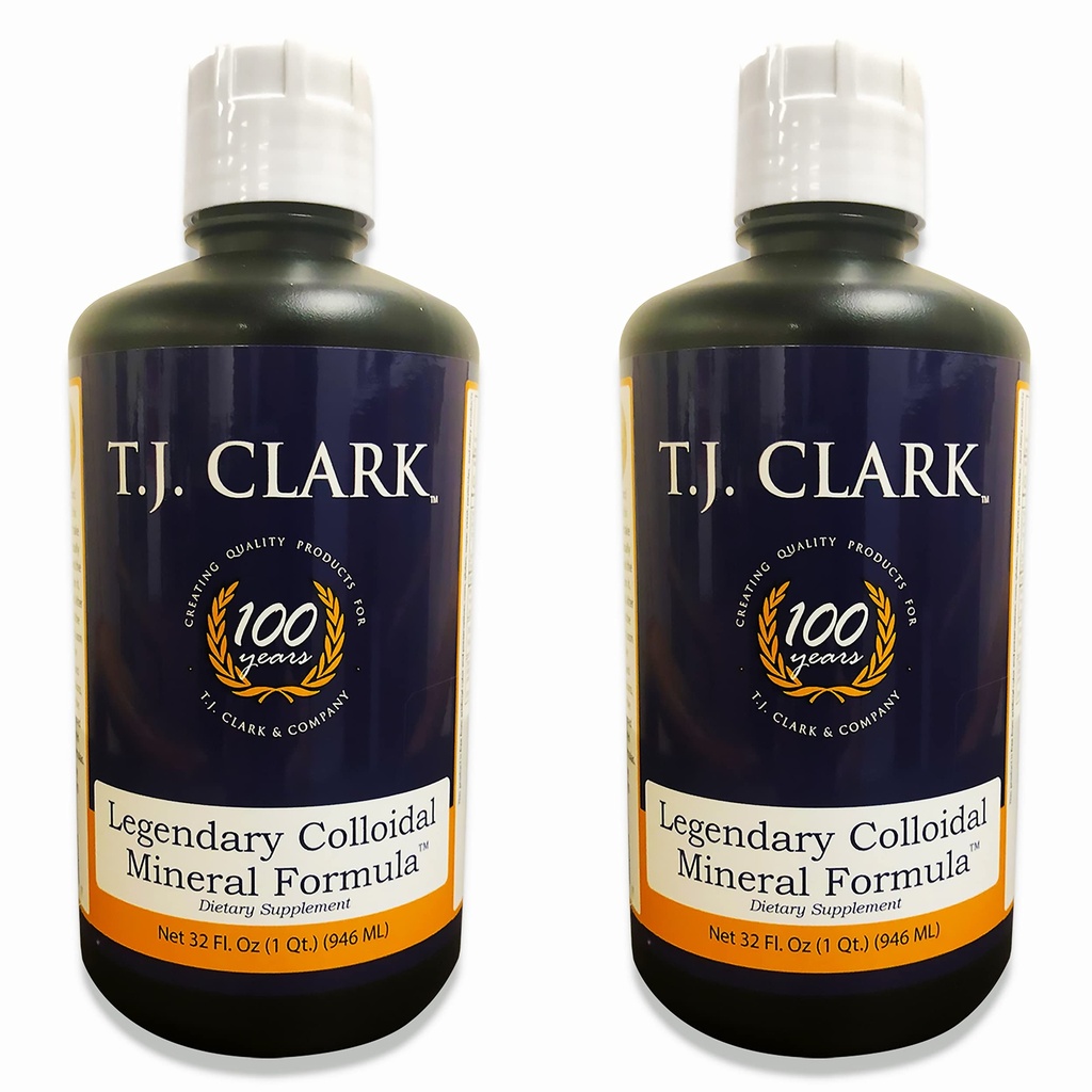 T.J. Clark Legendary Colloidal Mineral Fórmula 32 fl. oz. (2 Pack) de T. J. Clark