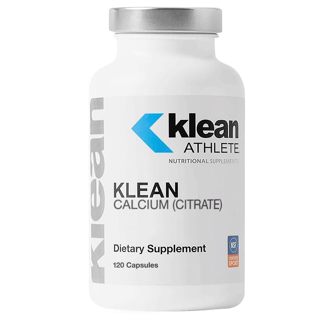 Klean ATHLETE Klean Calcium Citrate - for Bone Health & Density - Soporte de bonificación para deportes* - Gluten Free, Vegan < Non-GMO - 120 Capsules
