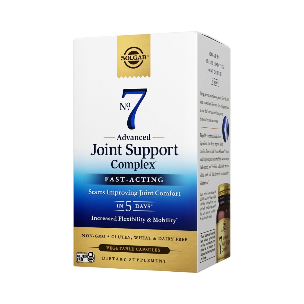 Solgar No. 7, 105 cápsulas vegetales - Soporte conjunto " Comfort - Aumento de la movilidad " Flexibilidad - Suplemento para hombres " mujeres con ester-C Vitamina C - Gluten-Free, Non GMO, Dairy Free - 105 prestaciones