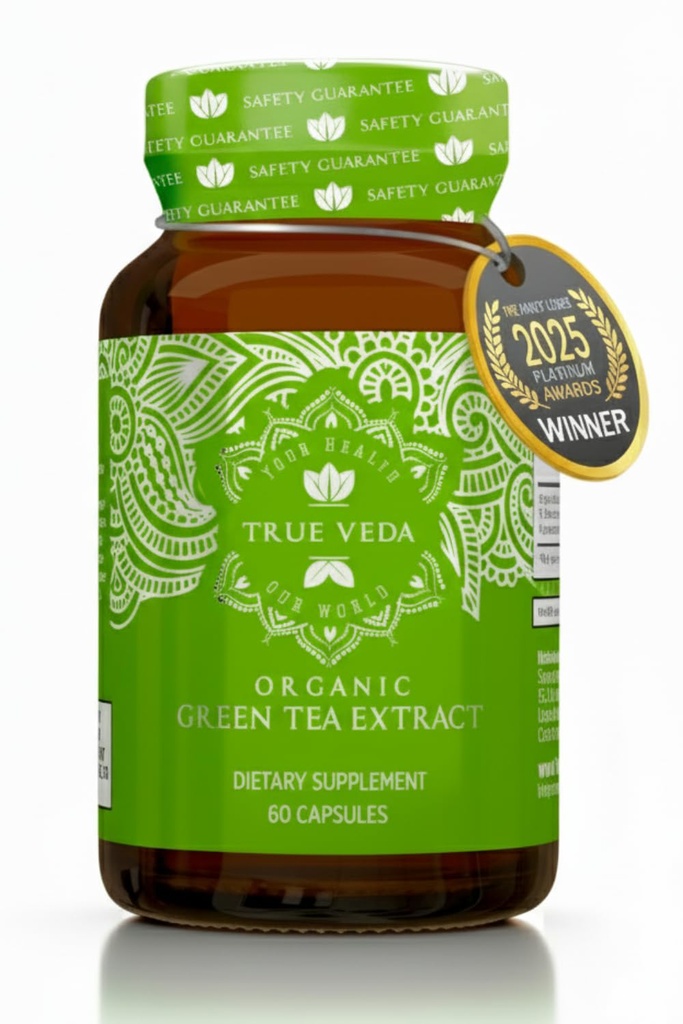 Cápsulas de Tea Ecológica Verde – USDA Orgánica Certificada Silencio 60 Cápsulas de Té Verde Silencioso EGCG Green Tea Extract  50% Polyphenols EGCG Suplementos