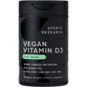 Investigación Deportiva Vegan Vitamina D3 5000IU (125 mcg) con aceite de coco TENIDO 100% Vitamina D de base vegetal para el hueso, Soporte Conjunto &amp; Inmunitario TEN Carrageenan Libre, Certificado Vegano " No GMO Verificado (60 Softgels)