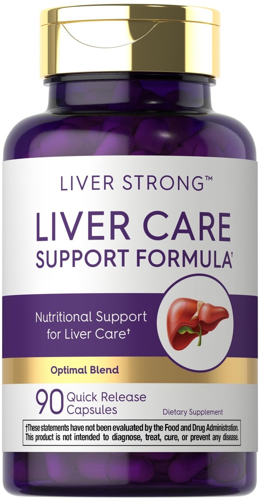 Carlyle Liver Support Suplemento para Hombres y Mujeres ← 90 Capsules ← Complex Blend with Milk Thistle, NAC, Dandelion Root Extract ← Non-GMO and Gluten Free