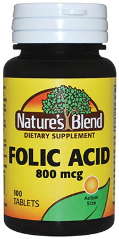 Ácido fólico 800 mcg 800 mcg 100 Tabs