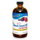 NORTH AMERICAN HERB &amp; SPICE Black Seed Oil Cardio-Plus - 8 fl oz - Apoya la salud del corazón con Muscadine & Pomegranate - Non-GMO - 48 Servimientos