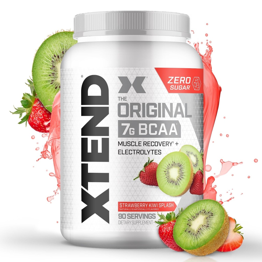 Xtend XTEND Original BCAA Powder 7g BCAA y 2.5g L-Glutamina, Sugar Free Post Workout Muscle Recovery Bebida con Aminoácidos para Hombres, 90 Servimientos