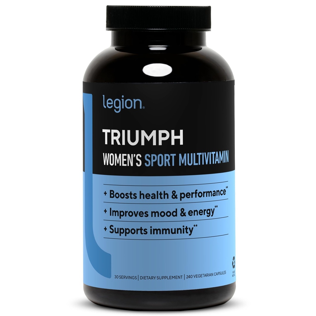 LEGION Triumph Daily Sport Multivitamin Suplemento - Vitaminas y Minerales para Atletas Ayuda con Energía para Deportes &amp; Bodybuilding Workouts. 30 Servicios (Mujeres)