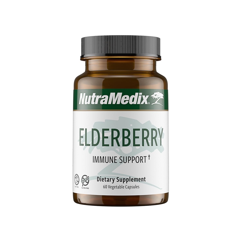 NutraMedix Elderberry Antioxidants Suplemento cápsulas - Elderberry Extract to Promote a Healthy Inflammatory Response, Daily Immune Support, and Bowel Health (60 cápsulas)