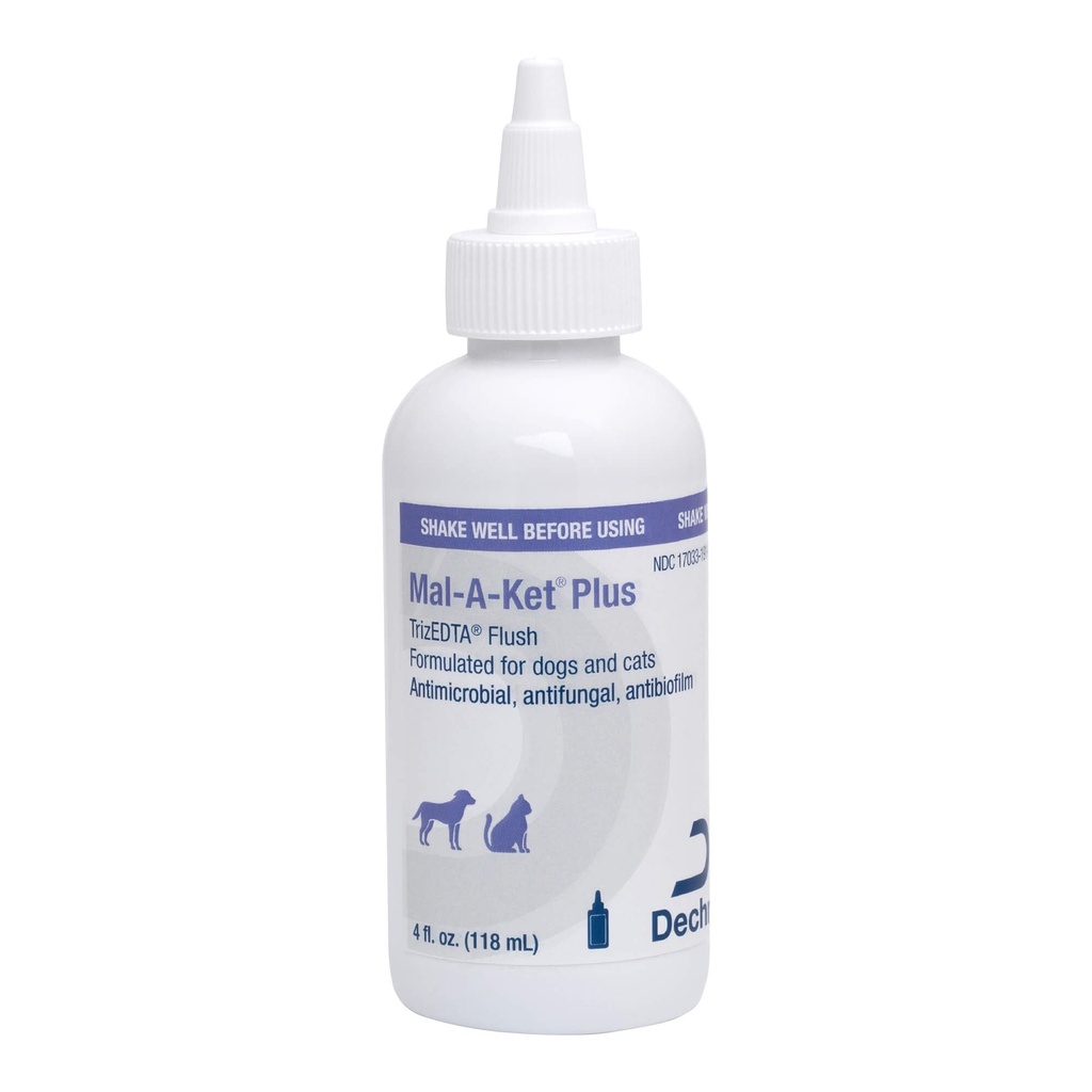 Mal-A-Ket Plus TrizEDTA Flush para gatos y perros, 4 oz