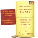 MOVE Fast Acting Joint Supplements ← Tamaflex® Turmeric " Tamarind, Levagen®+ PEA Palmitoylethanolamide, Boswellia Serrata, Bioperine® Black Pepper Extract  permanente Joint Support " Mobility ← 60 Vegan Caps