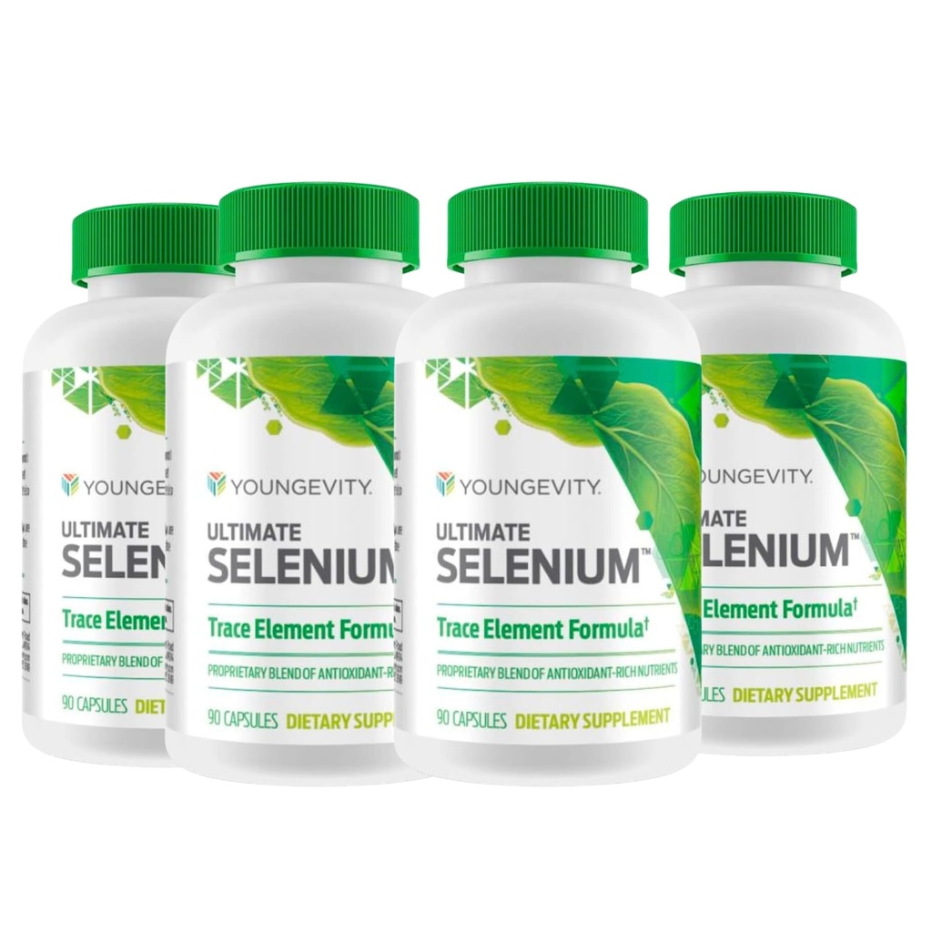 Youngevity Ultimate Selenium + Cofactores - Suplemento Mineral Esencial para Apoyo Inmunitario, Defensa Antioxidante, Función Tiroidea y Salud Celular (I-selenomethionina) - (90 cápsulas)