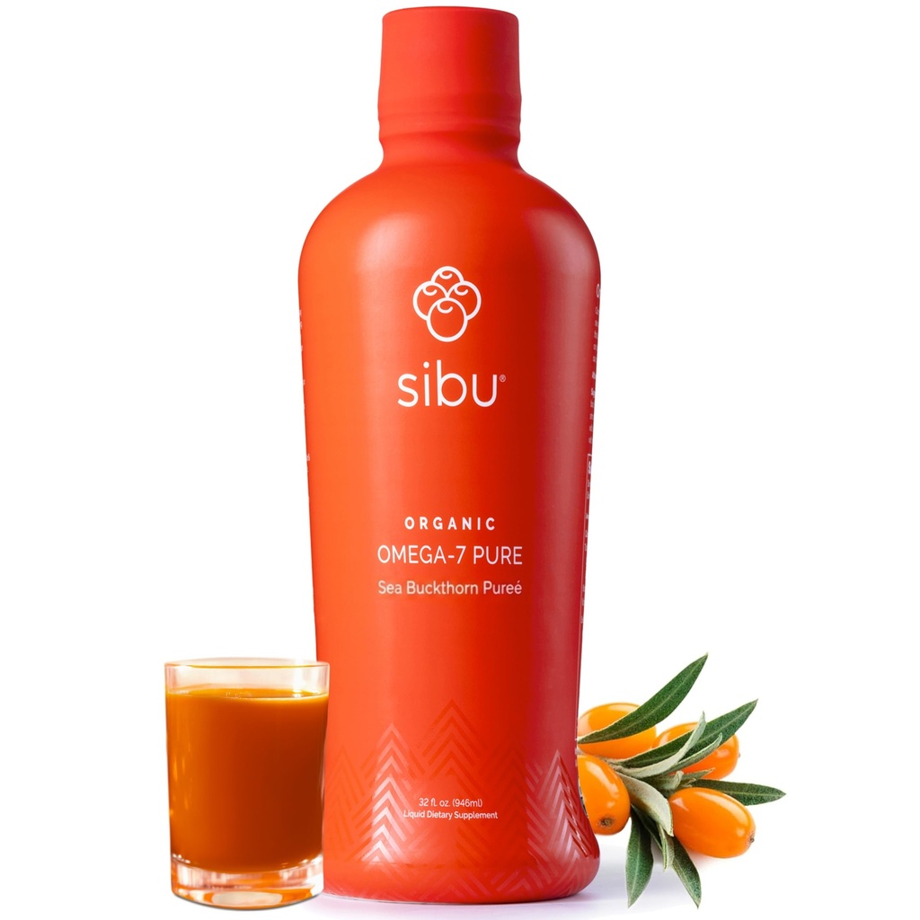sibu Omega-7 Puro, 100% puro Sea Buckthorn Juice (32 oz) USDA Organic