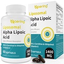 L-Carnitina 1000mg, Ubiquinol (Active CoQ10) 100 mg y vitamina E 10 mg, Ácido Alfa-Lipoico para Antioxidantes, Nerve, Energía 60 Softgels