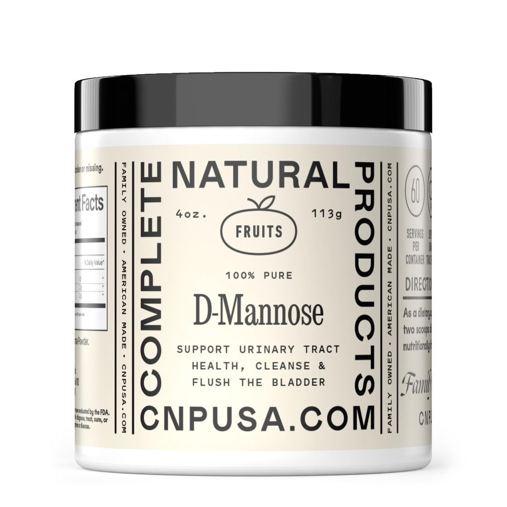 Suplemento de pólvora D-Mannose pura - D-Mannose 4oz (113g) Alrededor de 60 Actuaciones para UTI, Natural Vejiga, " Urinary Tract Health