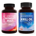 BioEmblem Suplemento de aceite de Krill Antártico y Multivitamina de Mujeres