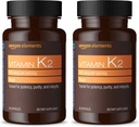 Elementos Vitamina K2 100 mcg, Vegan, 65 cápsulas, 2 mes de suministro (Packaging May Vary) (Pack of 2)