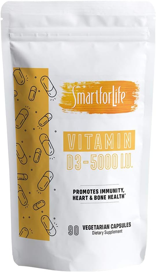 Inteligente para la Vida Vitamina D3 5000 iu - 90 Cuento de cápsulas vegetales